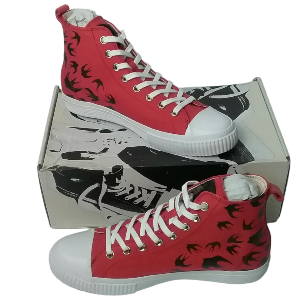 MCQ by Alexander McQueen Shoes Men's 10 Women 12 Swallow Swarm High-top Sneakers - Picture 1 of 10